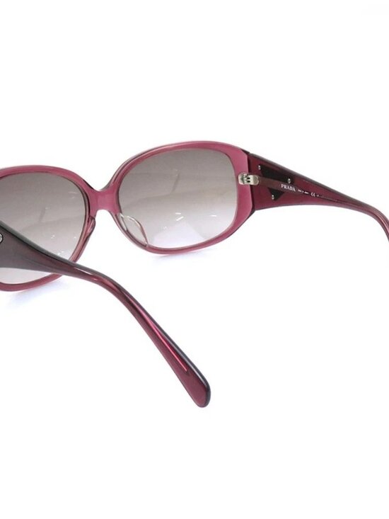 Auth PRADA Sunglasses Purple Plastic/Silvertone main image 9